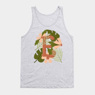 letter e floralart Tank Top